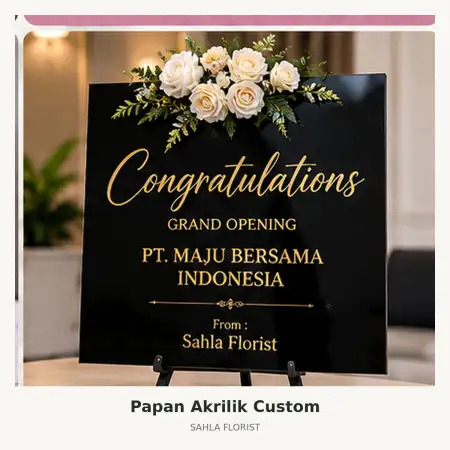 Papan Bunga Akrilik Tomohon